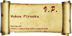 Vukov Piroska névjegykártya