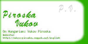 piroska vukov business card